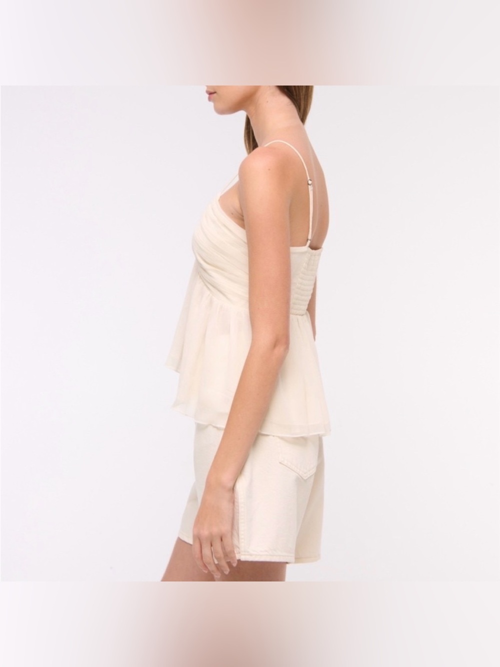 A&F Ruched V-Neck Cami WORN ONCE - Picture 3 of 7